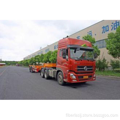 Two Axles Steel Container Trailer Chassis / 20 , 30 , 40 Fo